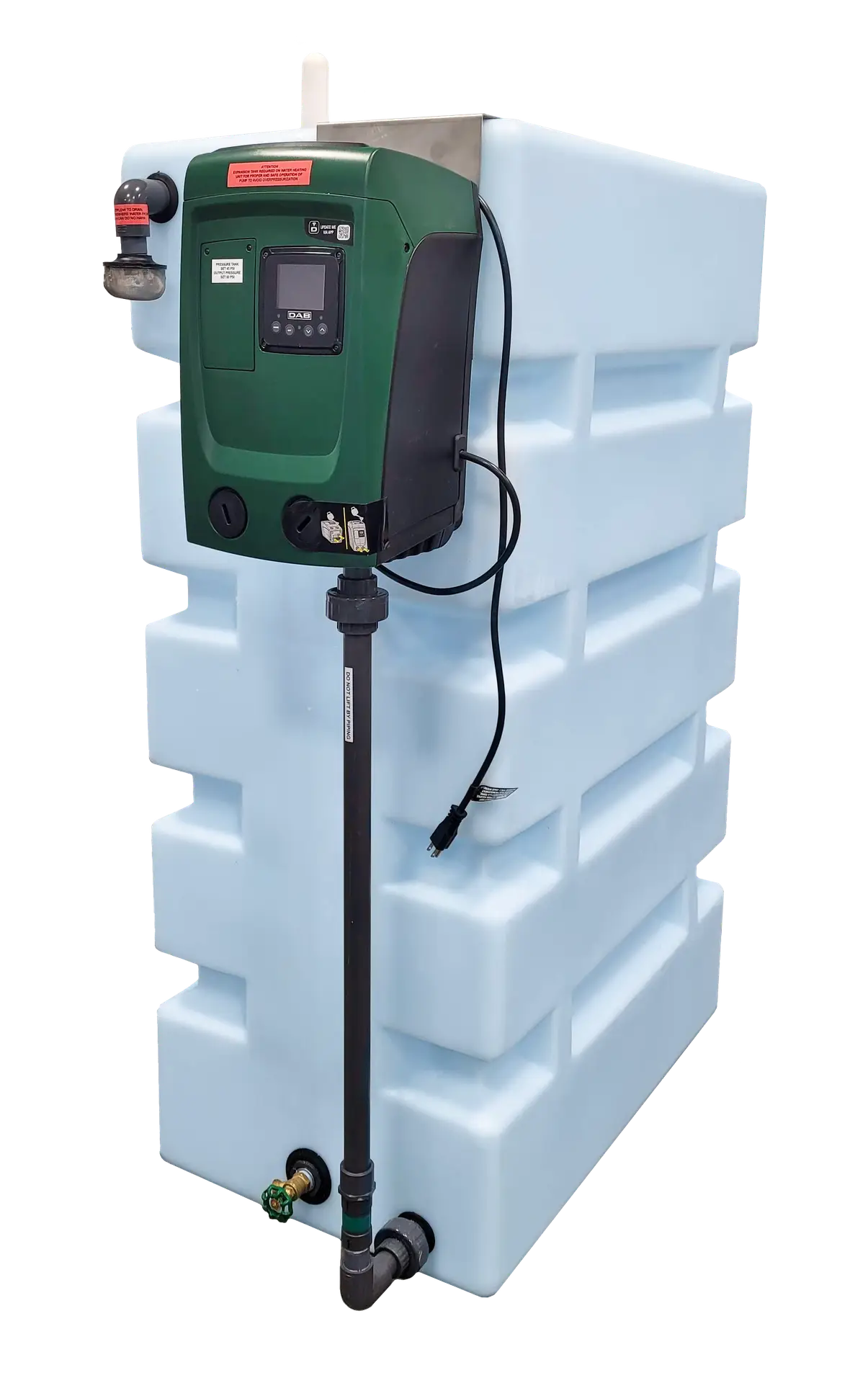 R.O. Re-pressurization 210 Vertical System with an External DAB EsyBox Mini Pump