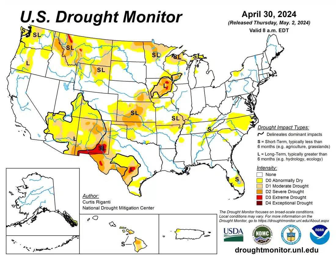 U.S. Drought Monitor Water Pressure Booster