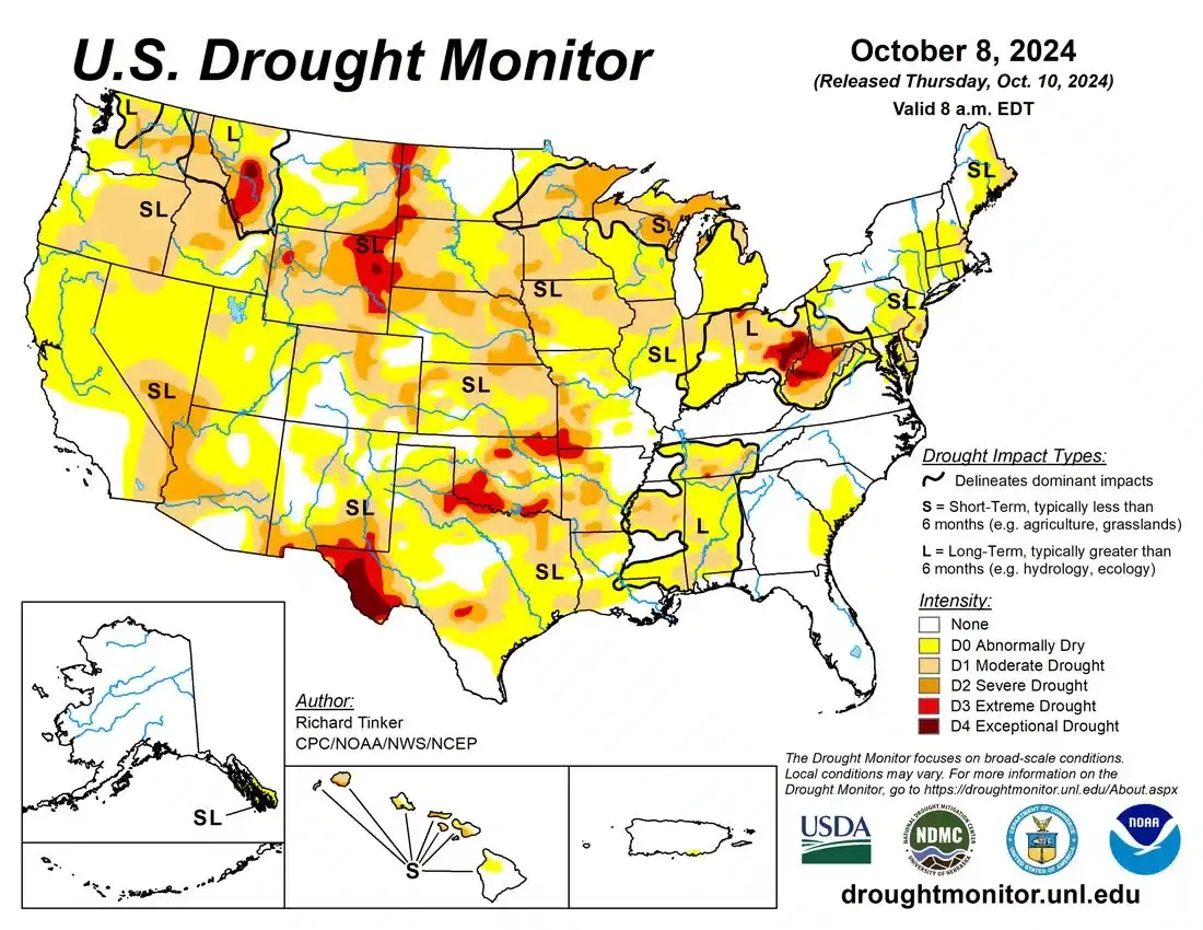 U.S. Drought Monitor Well Water Low Pressure